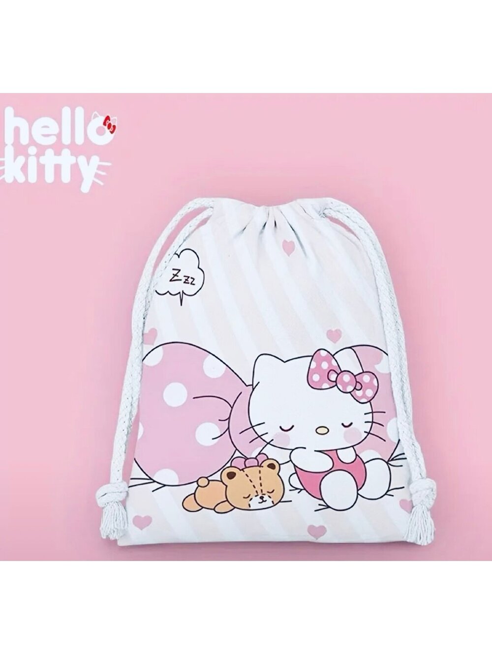 New - Hello Kitty - Small - Drawstring Pouch - Picture 3 of 4